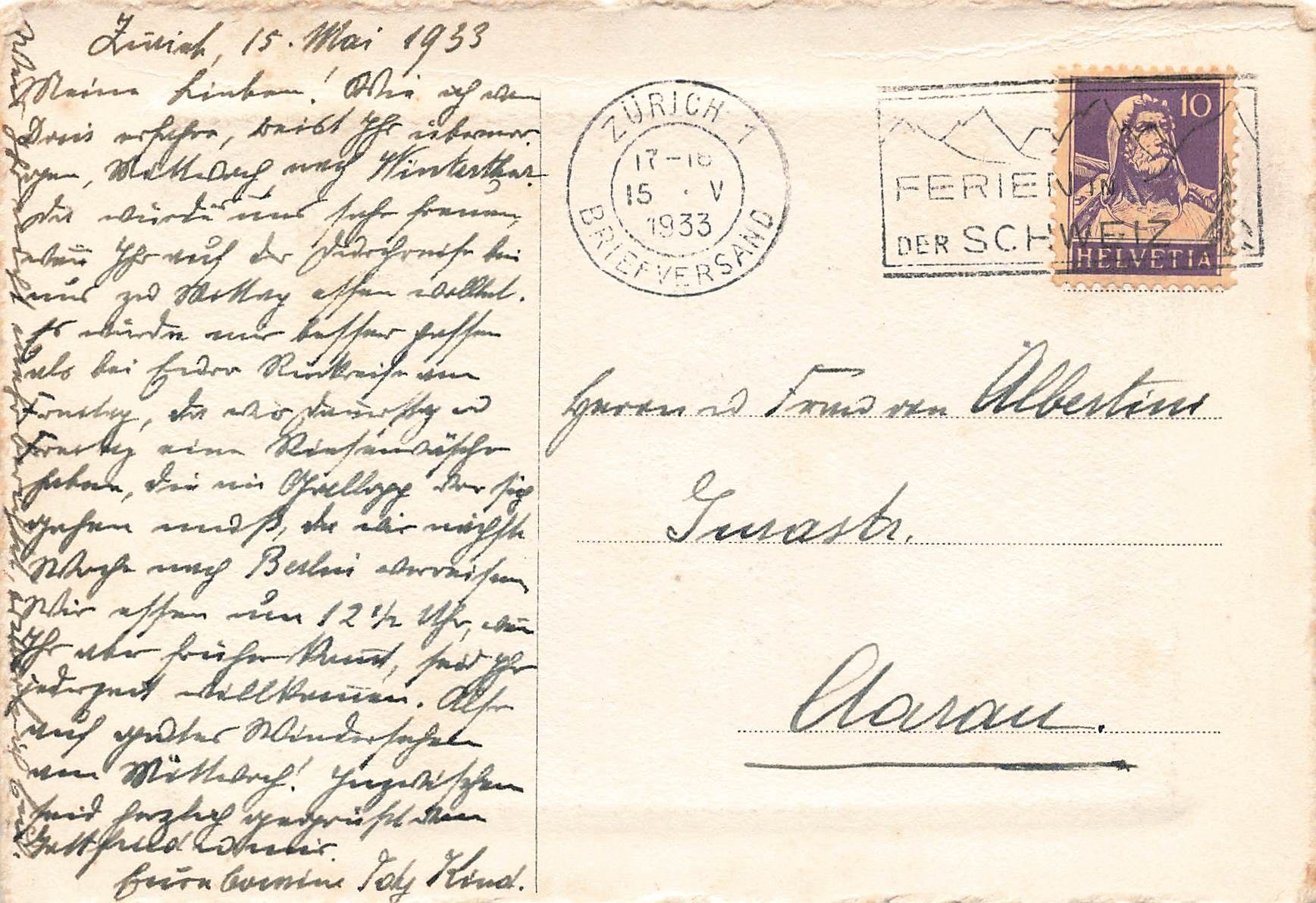 Cartoline postali: Zurich grossmunster – Usato da Biasca venduto da Blenio71 1