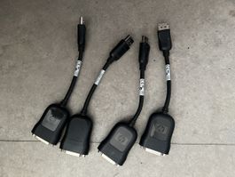 Lot de 4 adaptateurs vidéo DP vers DVI (HP et Sandberg)
