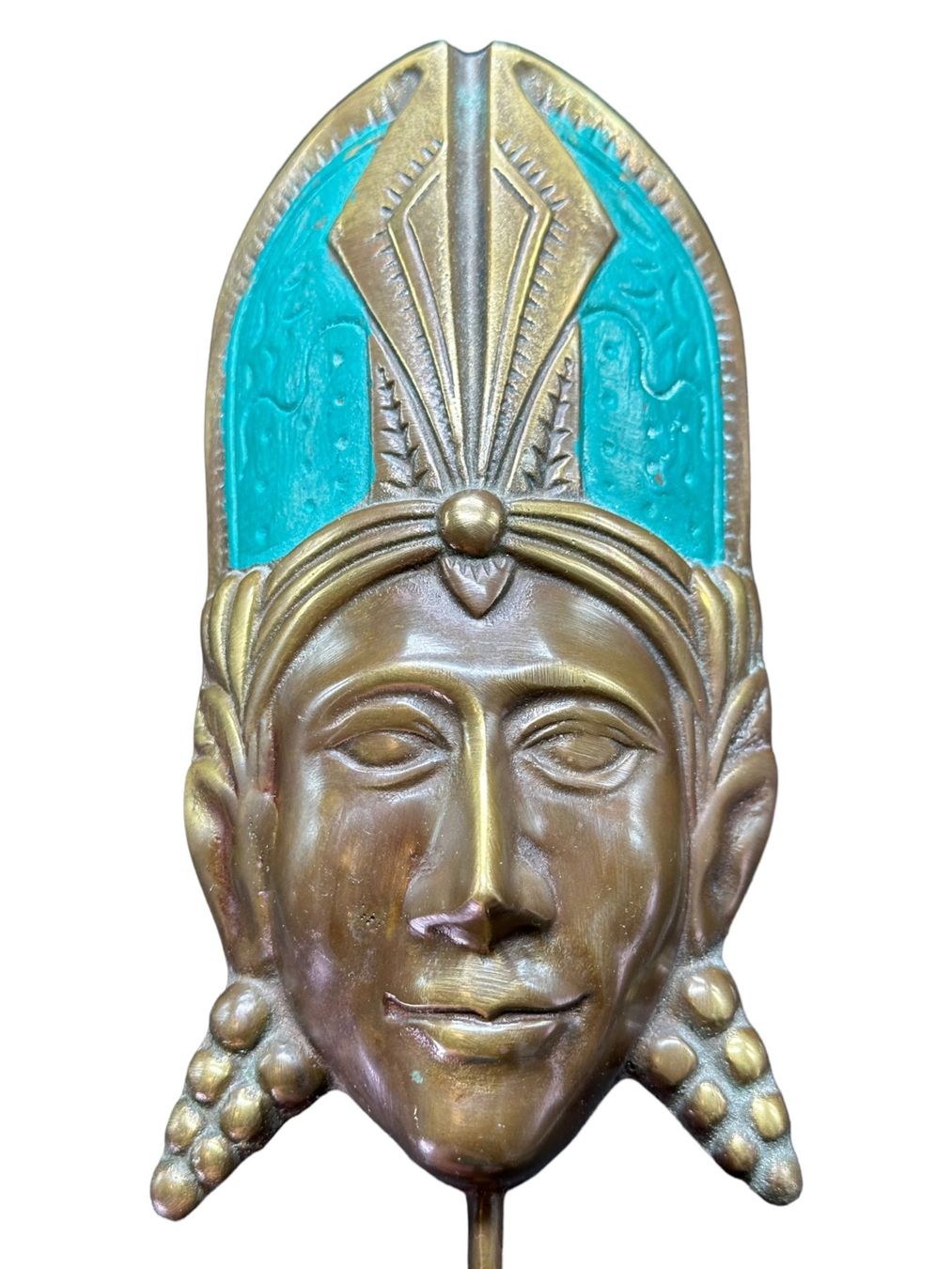 Sculture & Statue: Ensemble de deux anciens masques balinais bronze polychrome – Usato da Morges venduto da vintiques 4