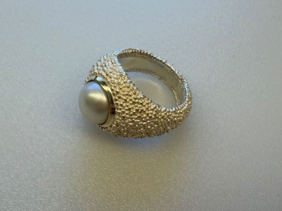 Bagues: Ring mit Perle 925 Silber Grösse 58 – D'occasion à St. Gallen par galluswatches 3