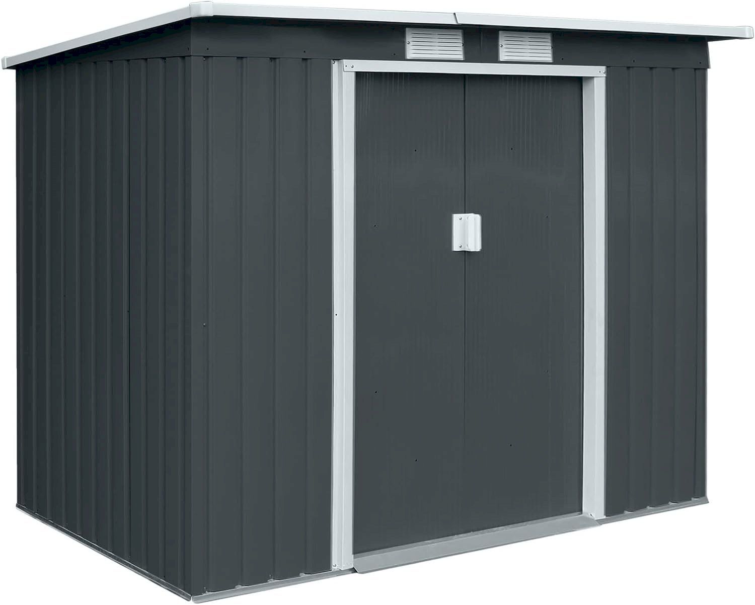 Gartenhäuser & Gewächshäuser: HATTORO P100 Metall Gerätehaus Anthrazit – Neu und originalverpackt aus Bottighofen von zaap