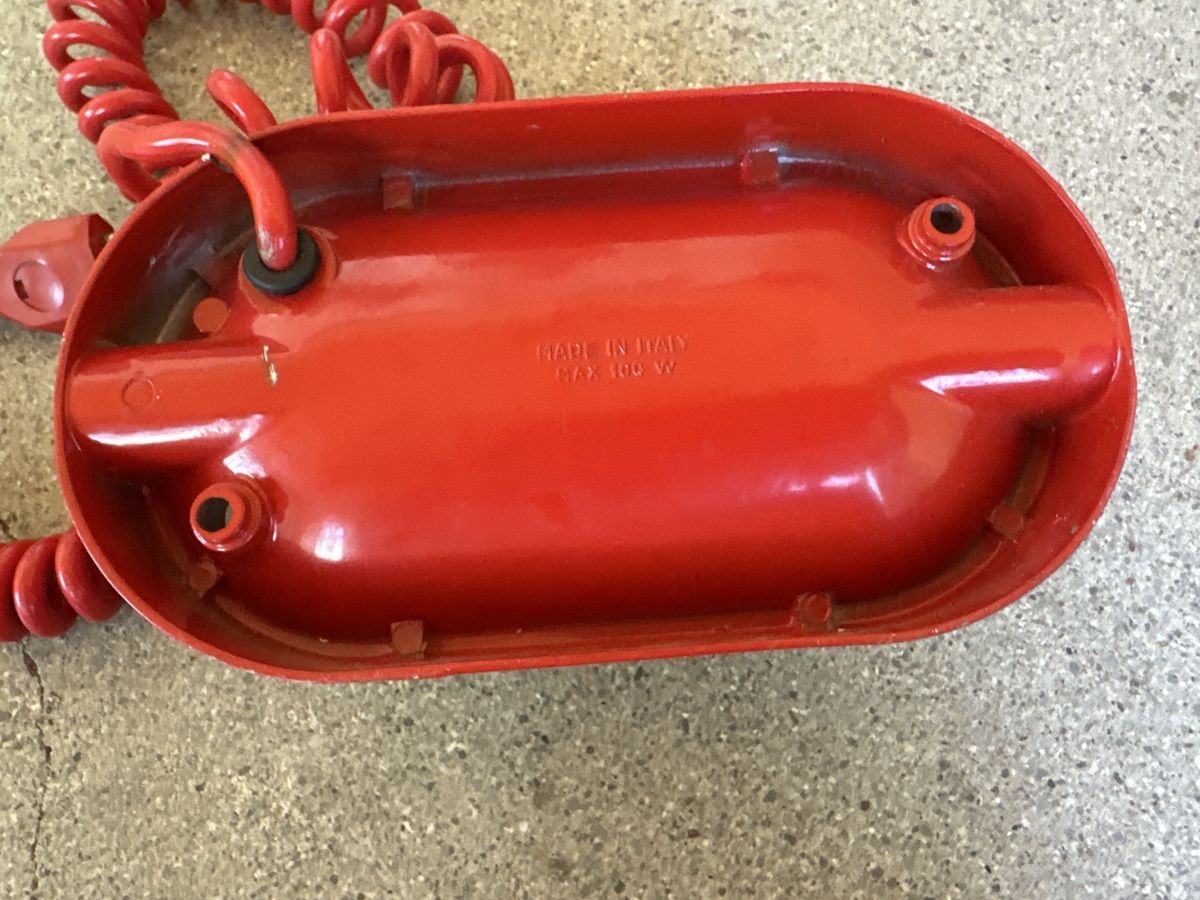 Lampade: schöne rote Wandlampe mit Spiralkabel – Usato da Zürich venduto da helmut013 1