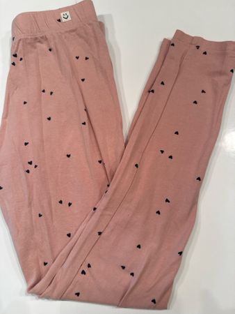 Manor Kids Leggings Herzmuster Grösse 140 rosa guter Zustand
