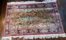 Bulk batch: 6 carpets (tapis) pure silk