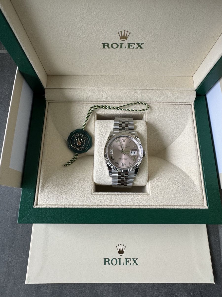 Bracciali & Braccialetti: Rolex Datejust 36 Rosefarben mit Diamanten- Full Set – Nuovo (secondo la descrizione) da Olten venduto da bir_k96n