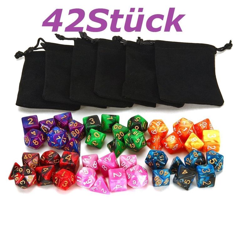 Hixava 49 Stück Würfel Set - Polyedrische Acryl Würfel Für D&D RPG
