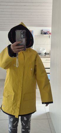 Tolle Friesennerz Regenjacke, Gr. 38 gelb-blau, Top!