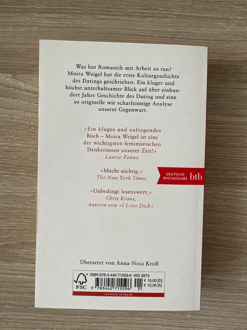 Libri: "Dating - Eine Kulturgeschichte" von Moira Weigel – Nuovo (secondo la descrizione) da Biel/Bienne venduto da noarech. 1