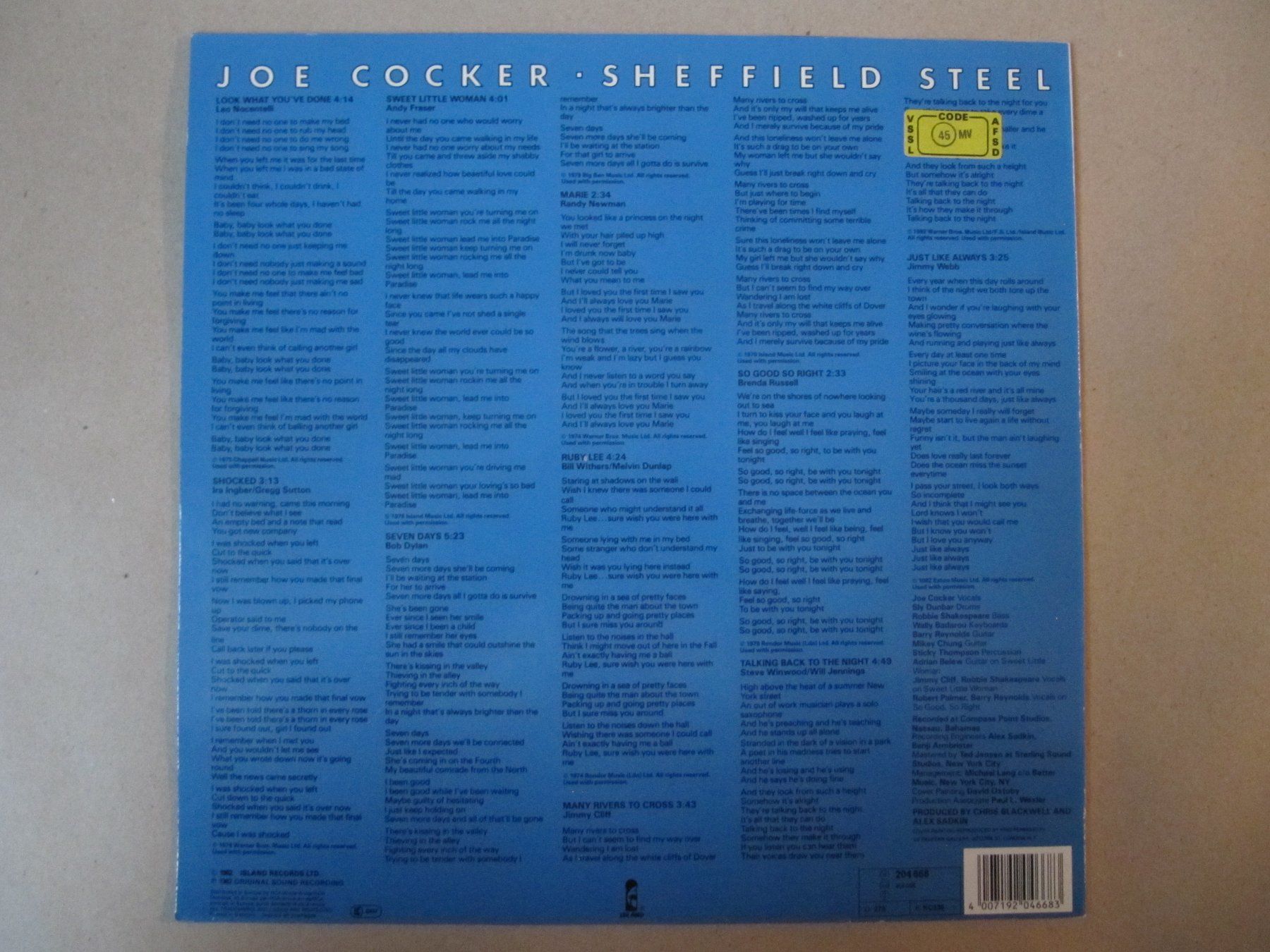 Dischi in vinile: Joe Cocker, Vinyl, LP, Sheffield Steel – Usato da Zürich venduto da wyro22 1