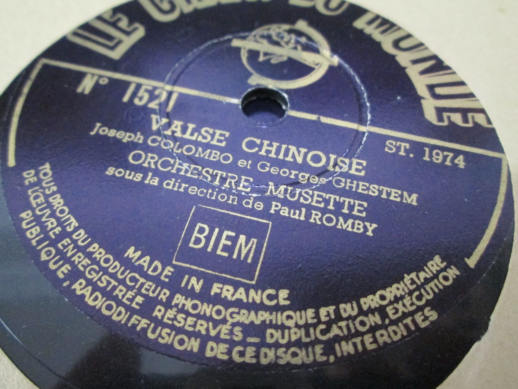 Schallplatten: DISQUES 78 TOURS – Gebraucht aus Lausanne von Leag 2