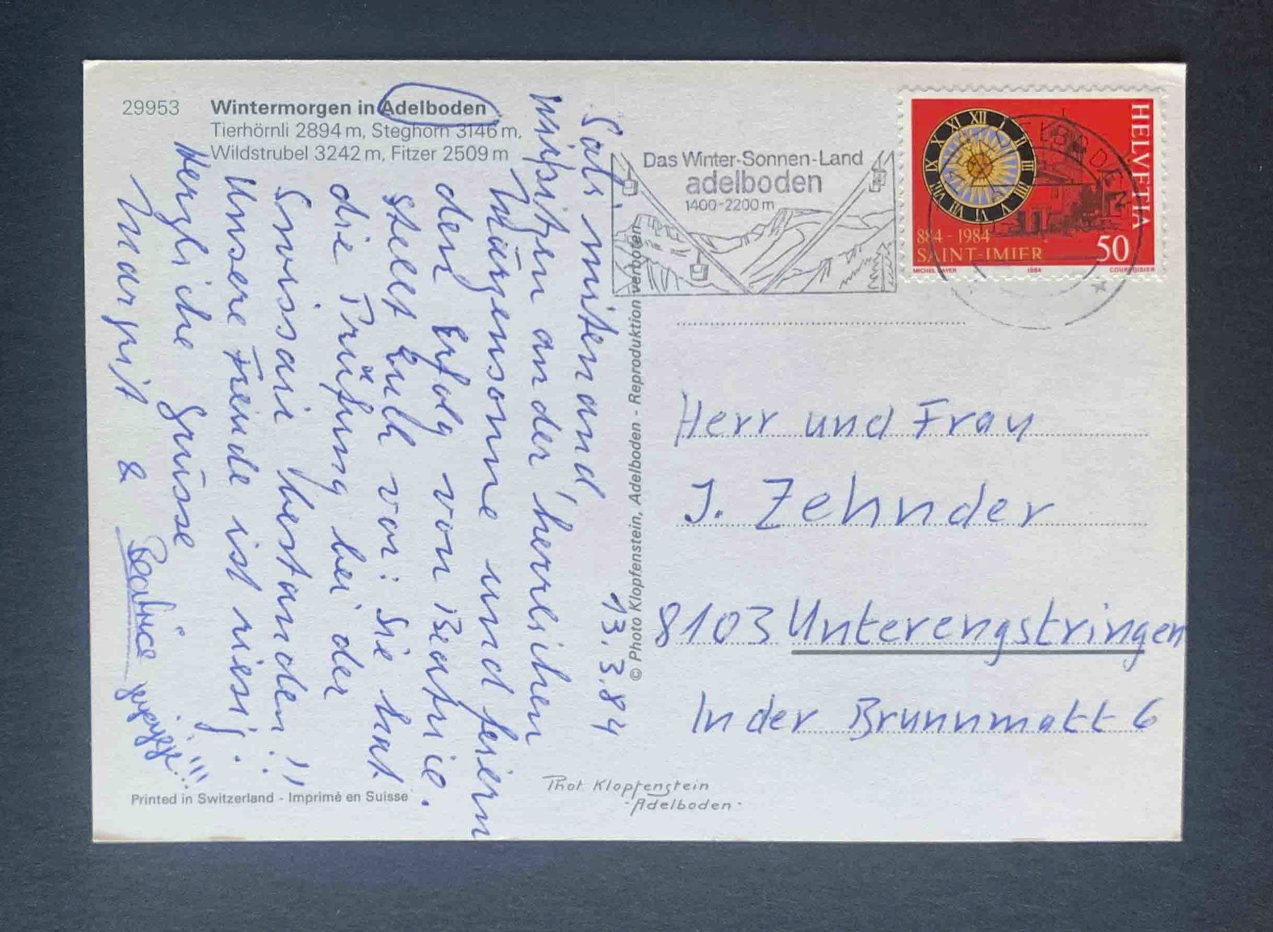 Cartoline postali: AK Wintermorgen in Adelboden – Usato da Goldau venduto da artelier1 1