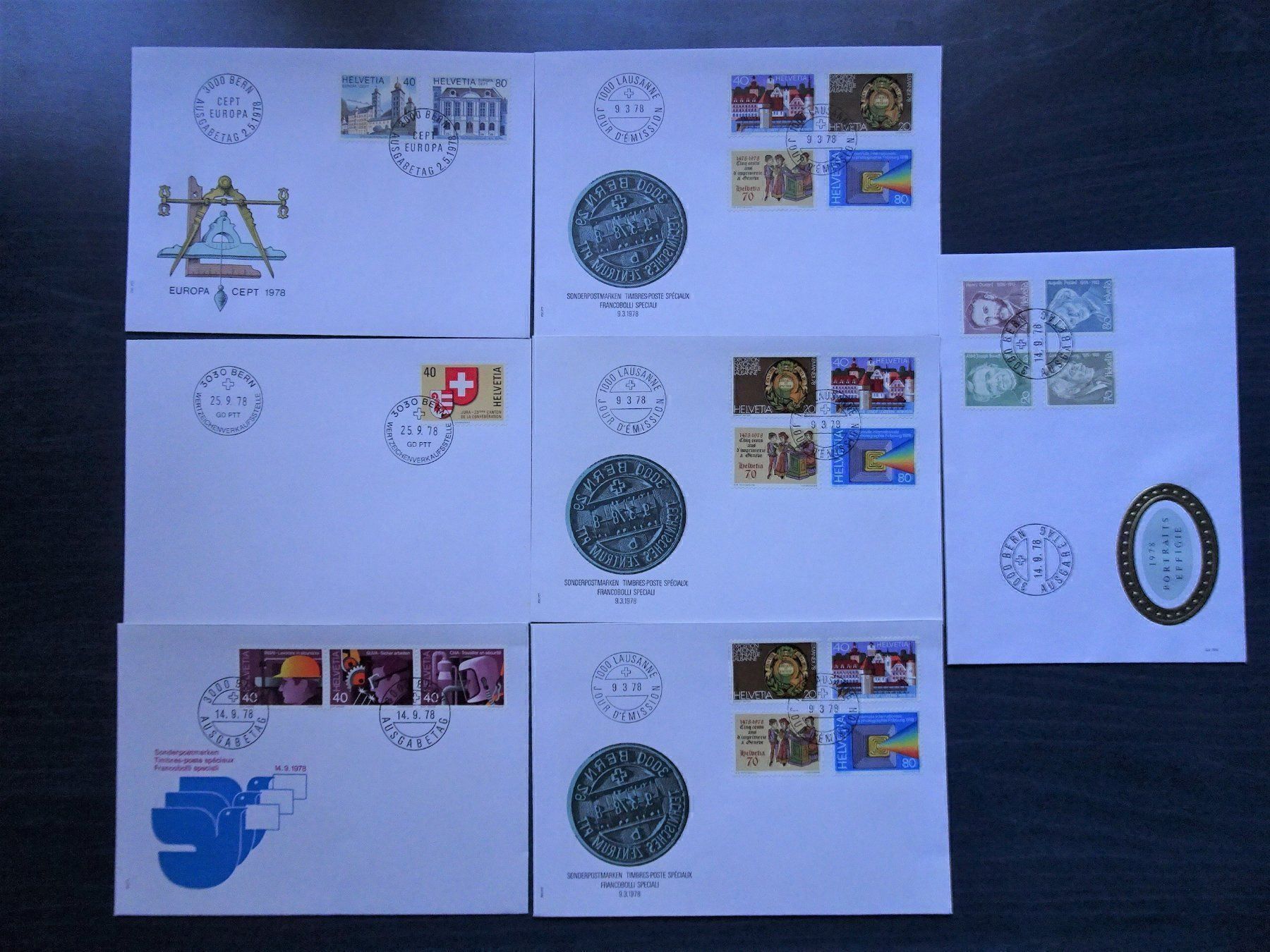Tous les timbres: FDC 1978 – Neuf (Voir description) à Aadorf par Chnorli-Furz