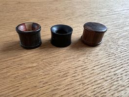 Holz Tunnel Plug 16 mm 3 Stk. Einzelstücke