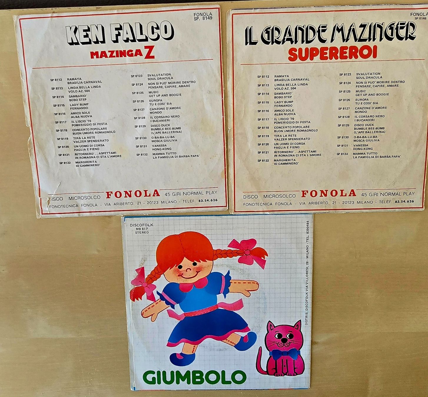 Dischi in vinile: Cartoni Animatin anni 80 Singles 7 – Usato da Lugano venduto da mdal 1