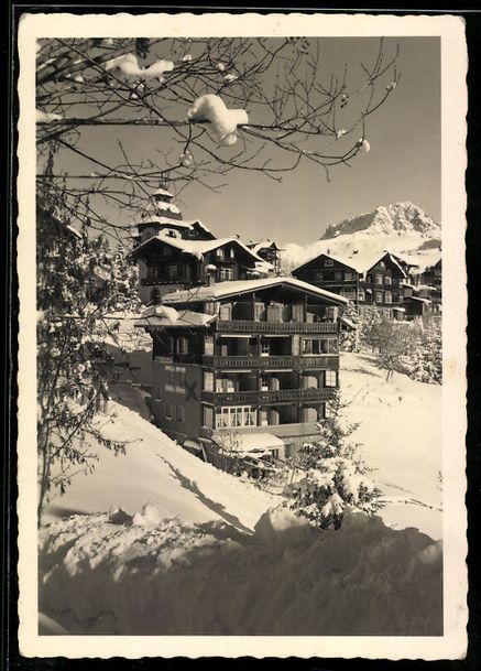 Cartoline postali: AK Arosa, Pension am See – Usato da Berlin venduto da bartko-reher
