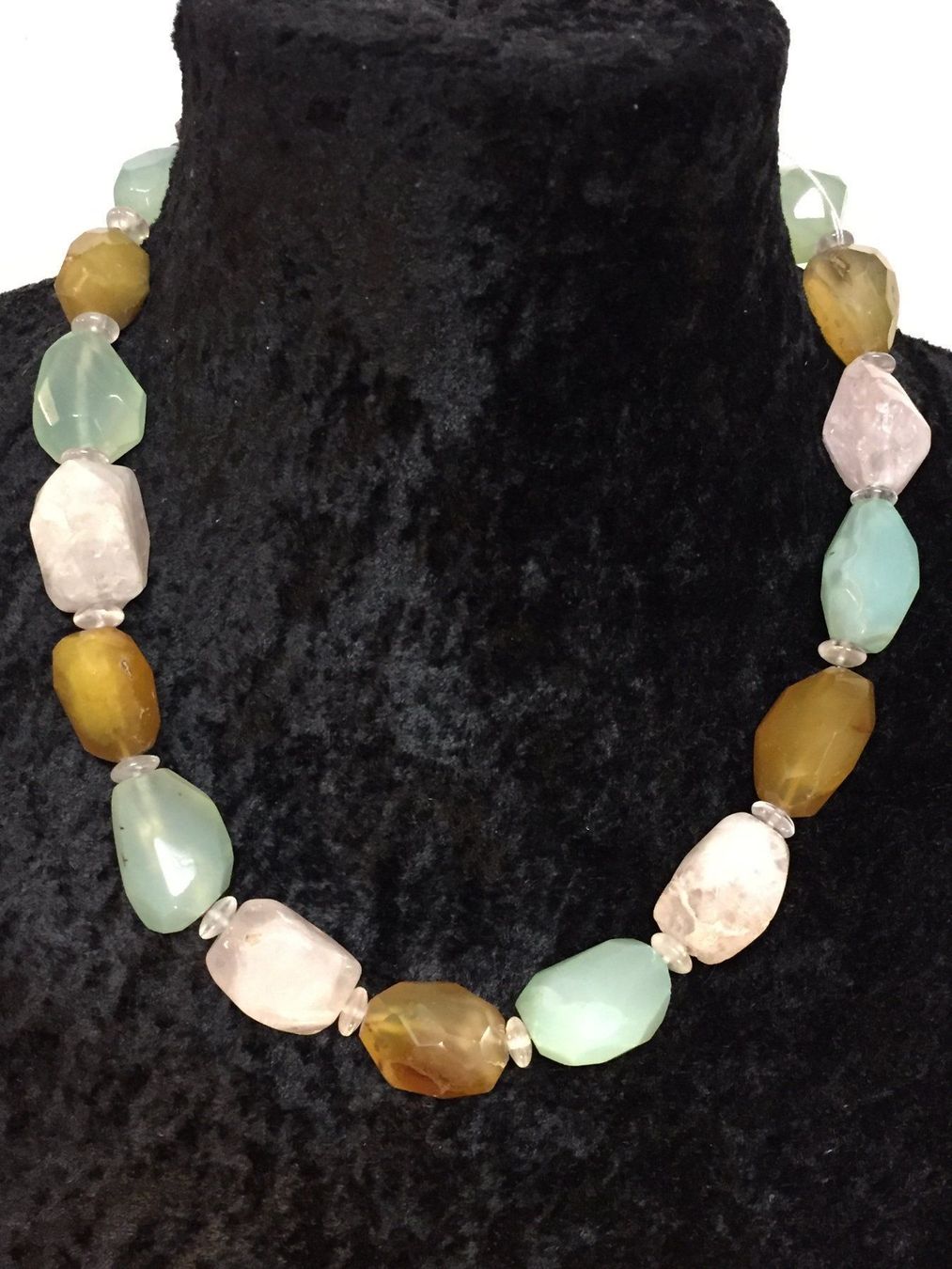 Catenine: Wunderschöne Kette aus Chalcedon & Achat – Nuovo (secondo la descrizione) da Schaffhausen venduto da uniqueketten