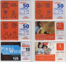 6 italienische Prepaid Motiv Telefonkarten