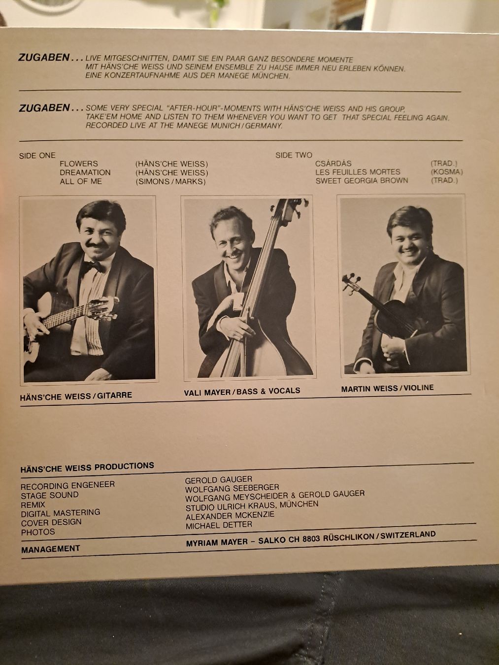 Vinyles: Hänsche weiss ensemble – D'occasion à Basel par Prodan95 1