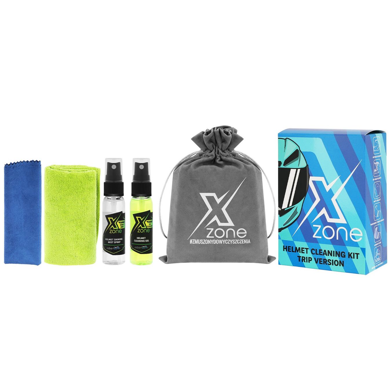 Prodotti di pulizia: Xzone - Reise-Set zur Helmreinigung – Nuovo e nell'imballaggio originale da Zweidlen venduto da RepToGo