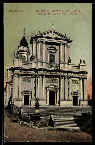 Ansichtskarten: Solothurn, St Ursus-Kathedrale von Pison – Gebraucht aus Berlin von bartko-reher