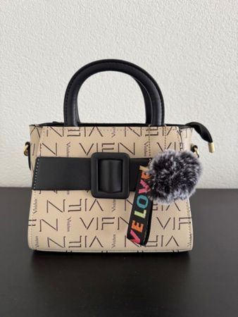 Sac à main élégant avec pompon en fourrure - Neuf!👜