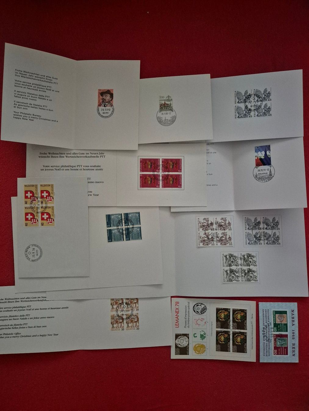 Alle Briefmarken: Schönes Lot schweizer Briefmarkenkarten – Gebraucht aus Steinhausen von Scrashel 1