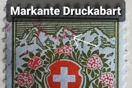 Nachportomarke Abart markanter Rotdruck postfrisch