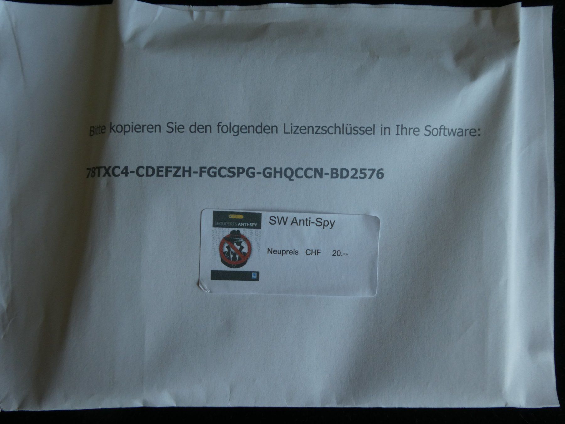 Software: Ergänzende Software Anti-Spy – Usato da Muntelier venduto da Rwc