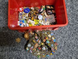 Pins, Buttons, Fasnacht- & andere Abzeichen in grosser Zahl!