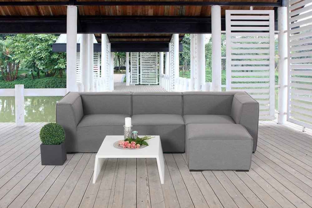Viplounge Divani: Gartenmöbel 3-Sitzer Sofa mit Hocker – Nuovo e nell'imballaggio originale da Uznach venduto da viplounge 2