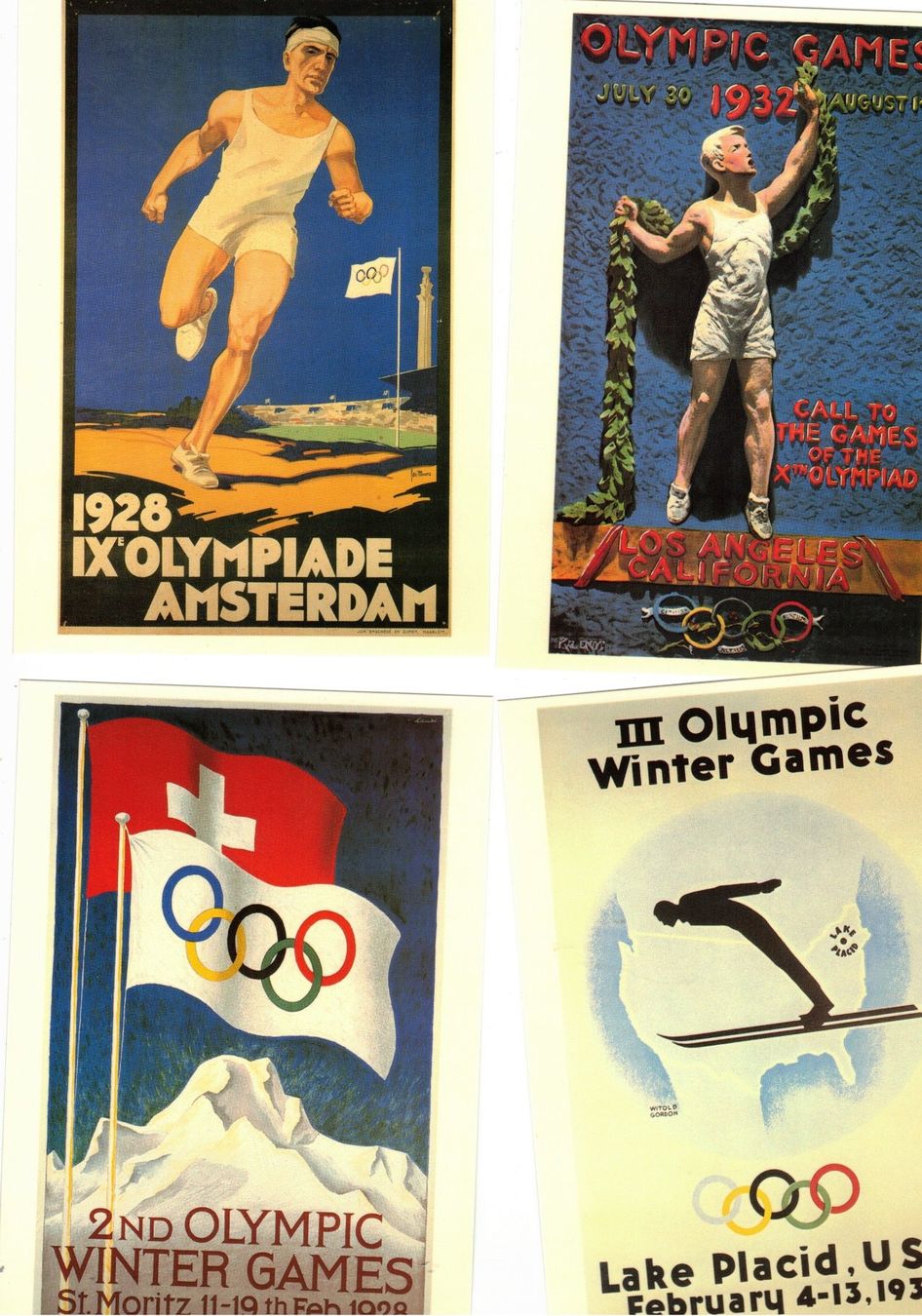 Cartoline postali: Olympiade Olympia 12 Poster auf Ansichtskarten 1896 1932 – Nuovo (secondo la descrizione) da Widnau venduto da Seppl480 2