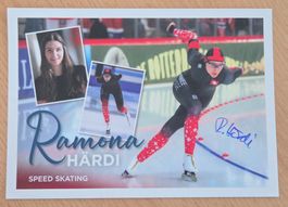 Original unterschriebene Autogrammkarte Ramona Härdi.