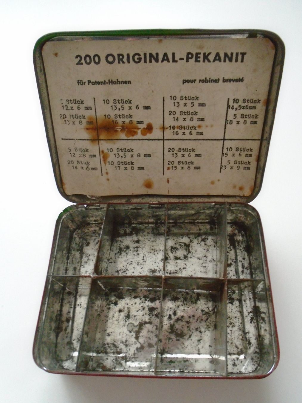 Barattoli: vintage PEKANIT Blechdose / Blechschachtel – Usato da Pfeffingen venduto da Elfenstein 3
