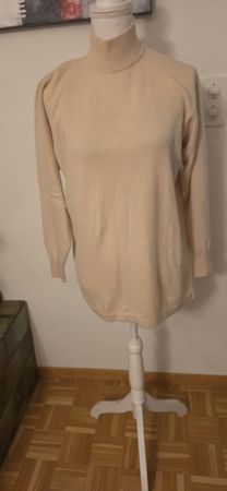 Rollkragen Pullover Longhin Kaschmir beige gr.L