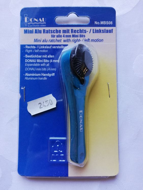 Mini-Alu-Ratsche mit Rechts-/Linkslauf für 4mm Mini Bits (Neu und ...