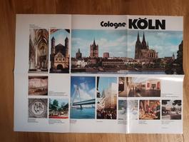 Vintage Broschüre Buch Stadt Plan - Köln dt.-frz.-engl.