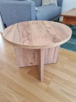 Beistelltisch rund Holzoptik Eiche Dekor guter Zustand
