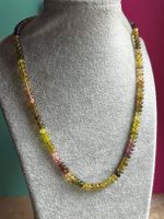 Turmalinkette mit Gelb-Goldverschluss