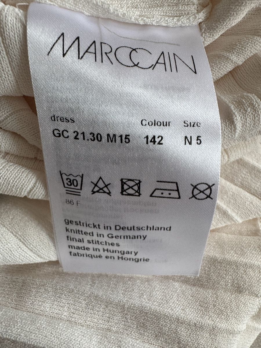 Marc Cain Vestiti: Robe Marc Cain crème, taille N5 plissée, viscose elastan – Nuovo (secondo la descrizione) da Morges venduto da sandy069 5