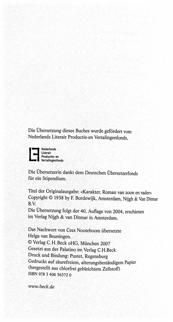Libri: Bordewijk Ferdinand, Charakter – Nuovo (secondo la descrizione) da Sarnen venduto da Livres 3