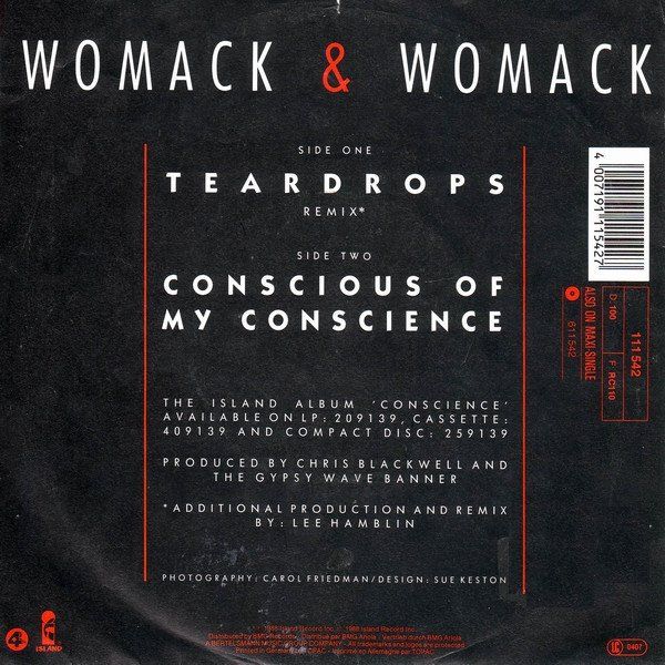 Dischi in vinile: Womack & Womack: Teardrops 7" – Usato da Steinhausen venduto da Vilivinili 1