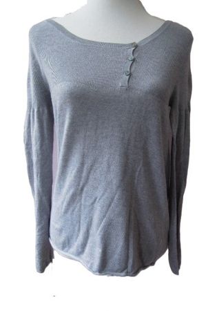 Gr 36/38 PETIT BATEAU süsses Shirt h'grau schöner Ausschnitt