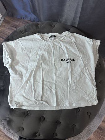 BALMAIN Paris T-Shirt Damen Grösse M Baumwolle weiss