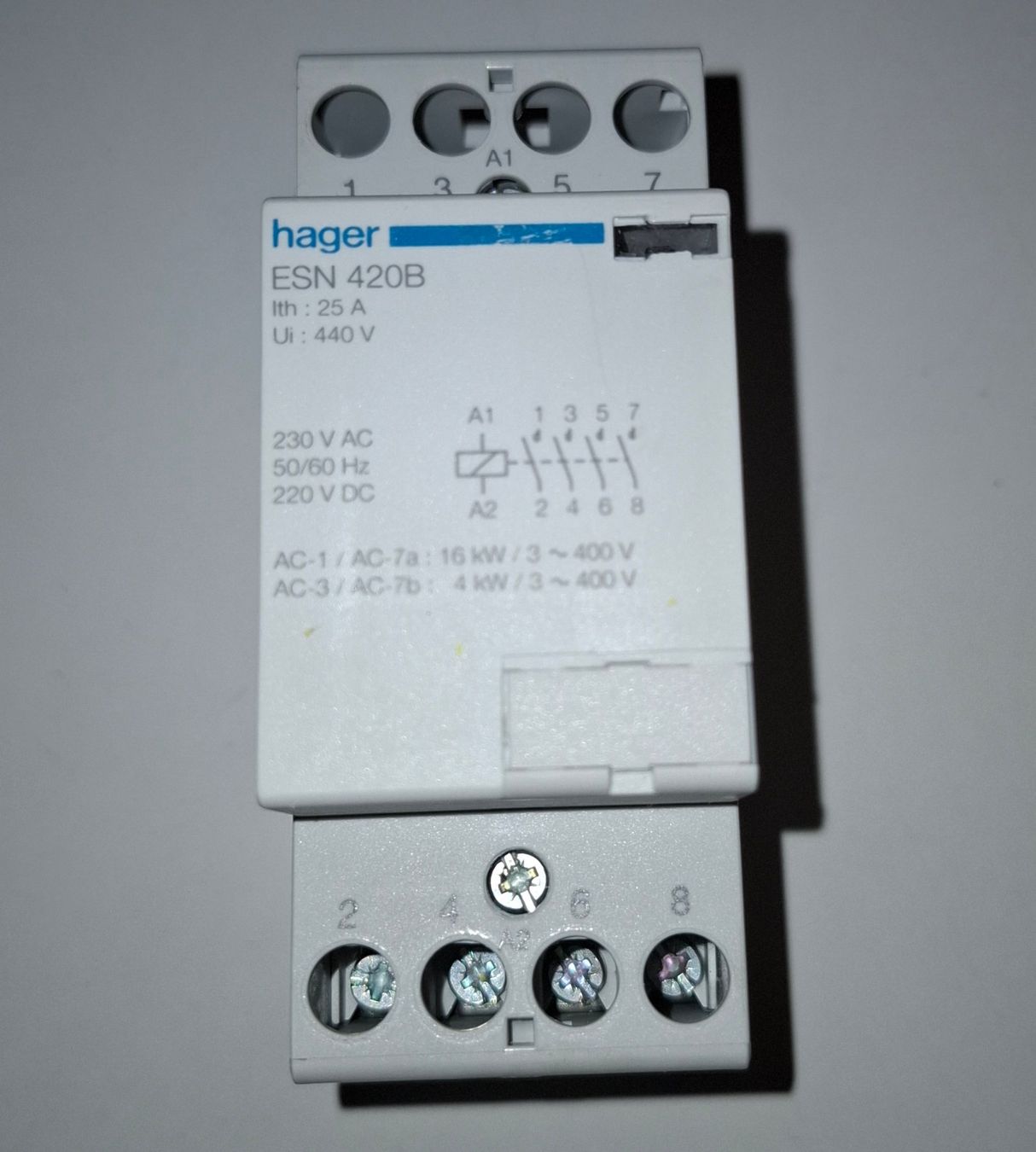 Hager Elektronikbauteile: Installationsschütz Hager ESN 420B 4S – Gebraucht aus St. Gallen von WWL 1