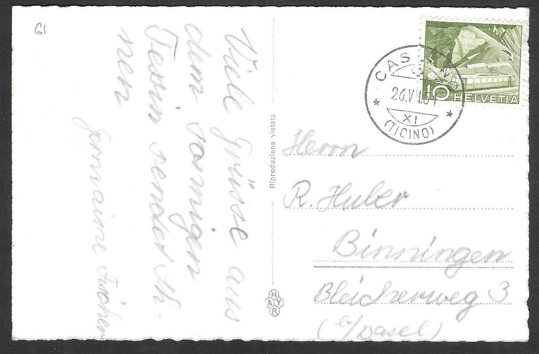 Cartoline postali: Caslano Panorama – Usato da Olten venduto da clotaldi 1