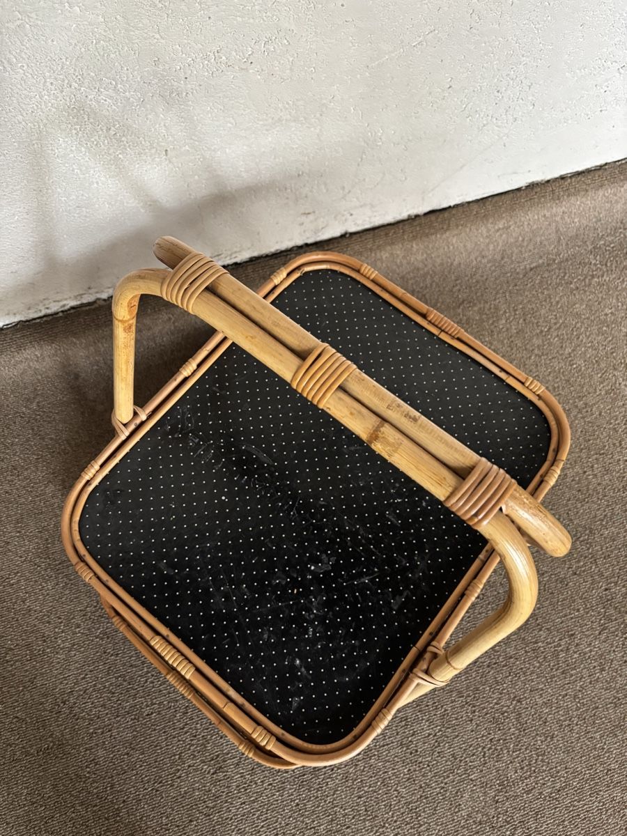 Scaffali: Retro Rattan-Bambus Etagere – Usato da Münsingen venduto da Sinonn 3