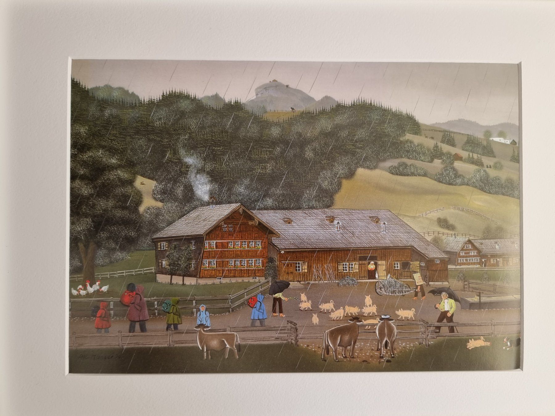 Foto & Immagini: BARBARA BILD HINTER PASSEPARTOUT MONTIERT MIT RAHMEN – Usato da Gersau venduto da grafik-kunst 1