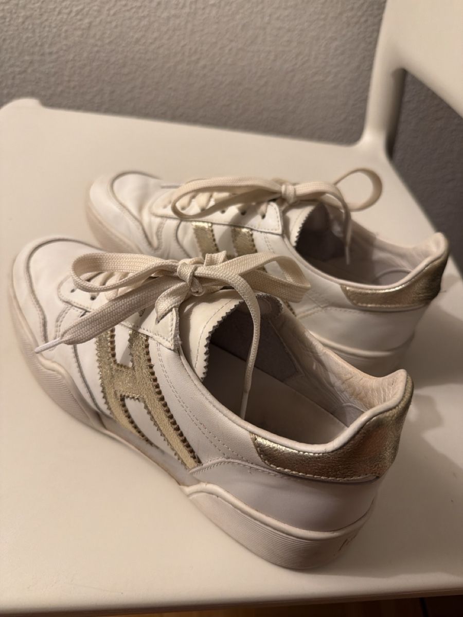 Hogan Scarpe da donna: Hogan baskets blanc or Taille 37 1/2  – Usato da Lausanne venduto da Pascal9999 1
