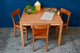 Ensemble table d'activité 3 chaises enfant mobilier vintage