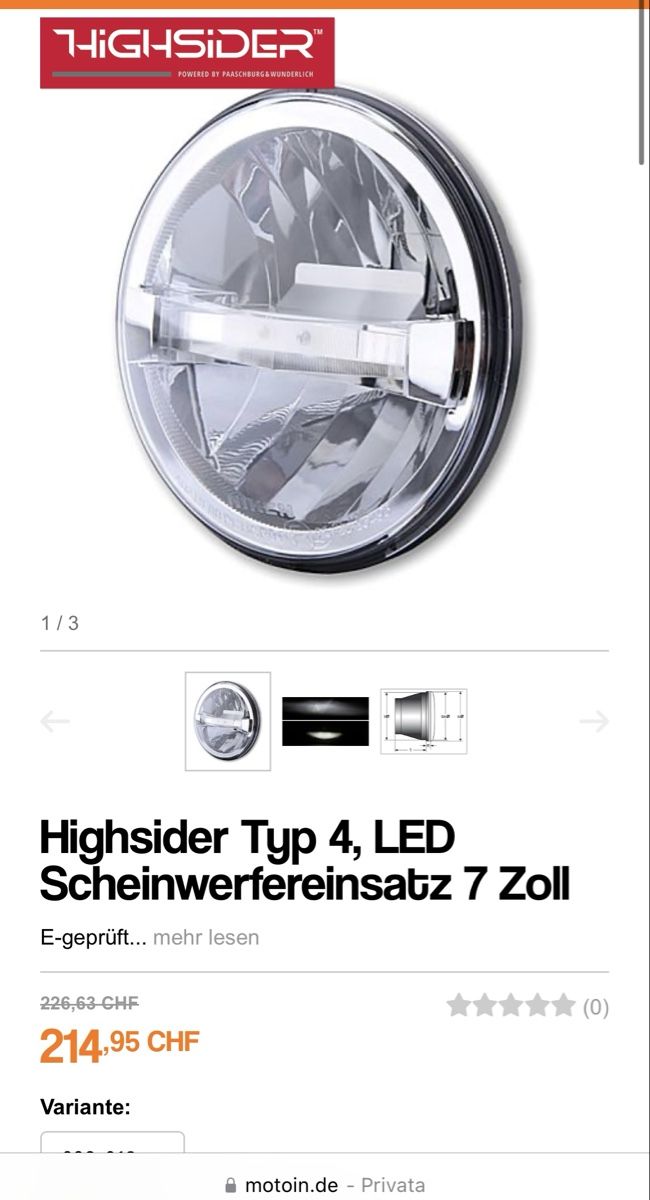 Scheinwerfer: HIGHSIDER Pro Faro LED 7” E-Approved – Gebraucht aus Agra von Jack6 7